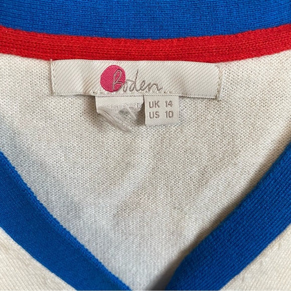 Boden Women's Cream 3/4 Button up Sweater Size 10 or fits like M - Picture 3 of 5